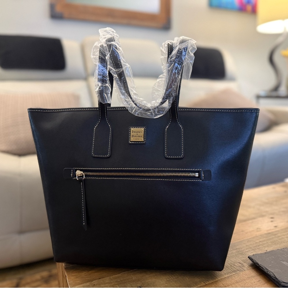 Dooney & Bourke Classic Black Tote - Picture 2 of 3